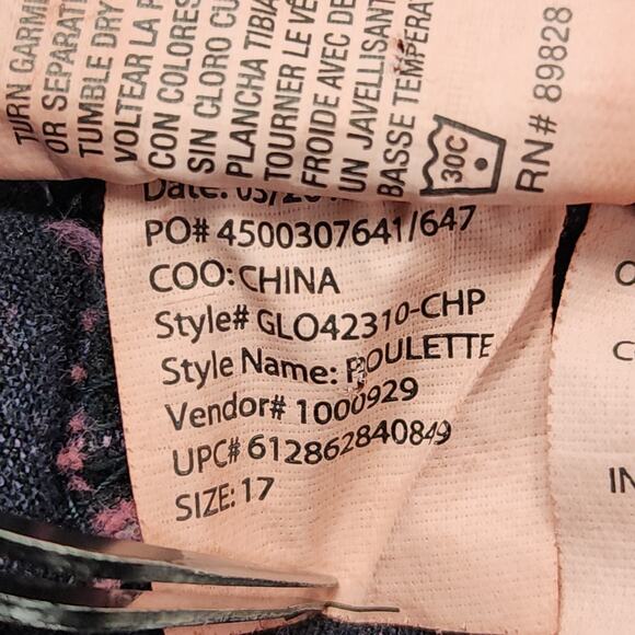 Vintage Y2K GLO Jeans Womens 17 Juniors Pink Stone Wash Mid Rise Skinny Pleated - Picture 8 of 13